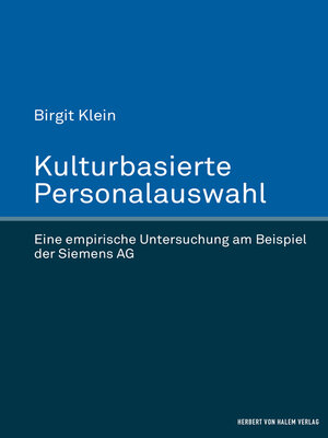cover image of Kulturbasierte Personalauswahl